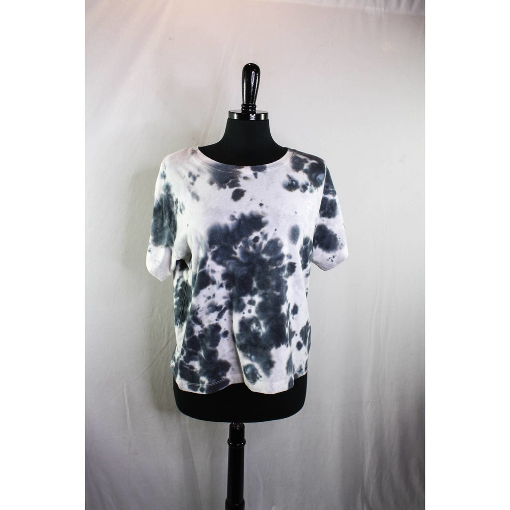 Juicy Couture Sport Tie Dye T Shirt White Black Gray Size M